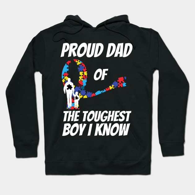 Proud Dad Of The Toughest Boy I Know Hoodie by JustBeSatisfied